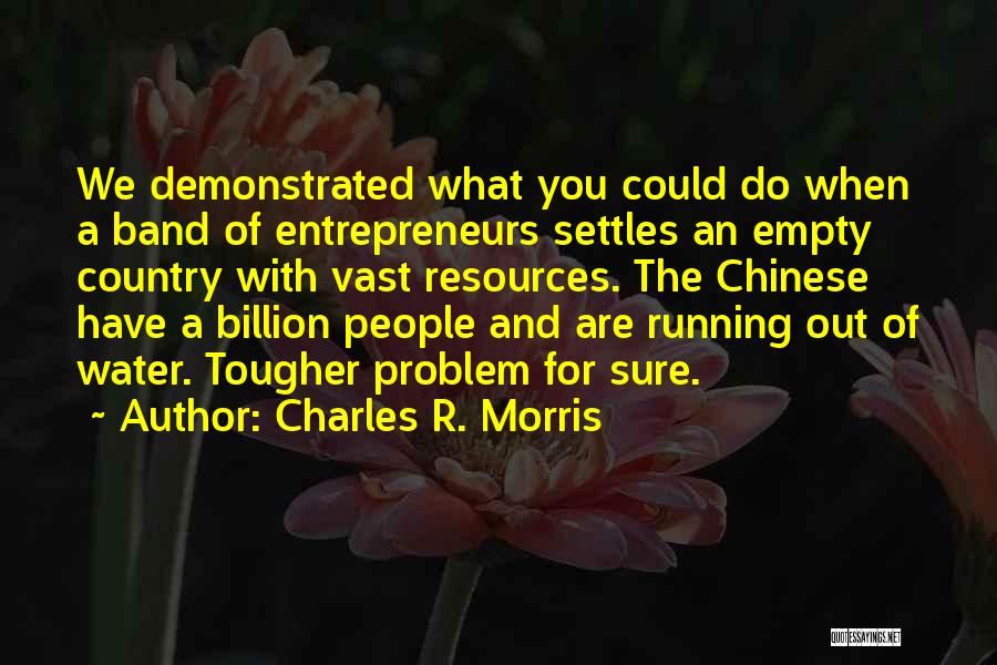 Charles R. Morris Quotes: We Demonstrated What You Could Do When A Band Of Entrepreneurs Settles An Empty Country With Vast Resources. The Chinese