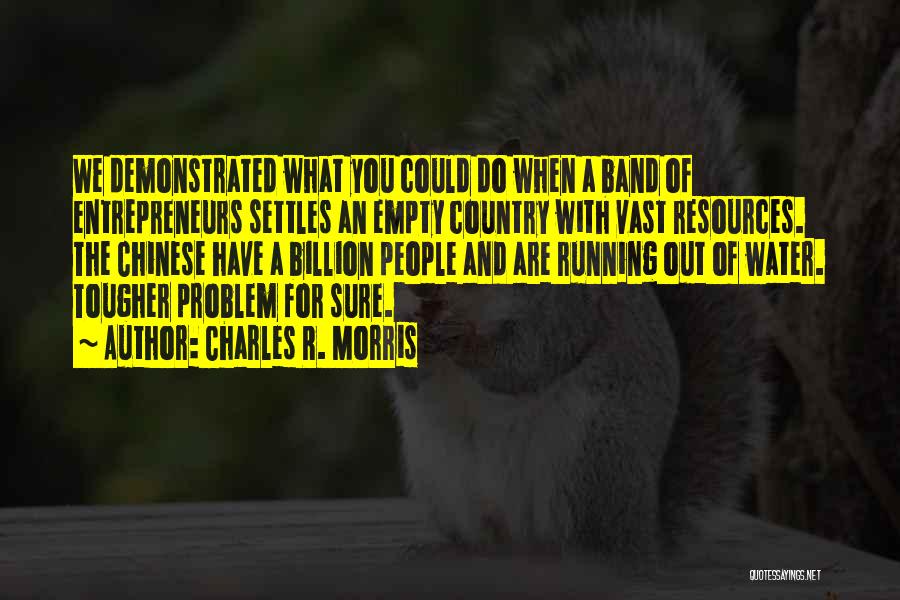 Charles R. Morris Quotes: We Demonstrated What You Could Do When A Band Of Entrepreneurs Settles An Empty Country With Vast Resources. The Chinese