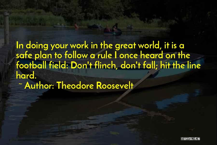 Theodore Roosevelt Quotes: In Doing Your Work In The Great World, It Is A Safe Plan To Follow A Rule I Once Heard