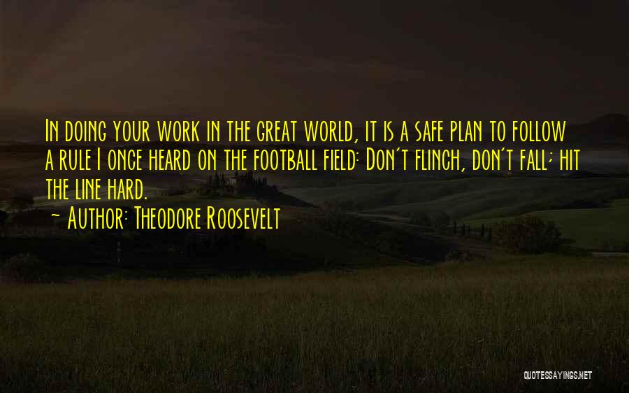 Theodore Roosevelt Quotes: In Doing Your Work In The Great World, It Is A Safe Plan To Follow A Rule I Once Heard
