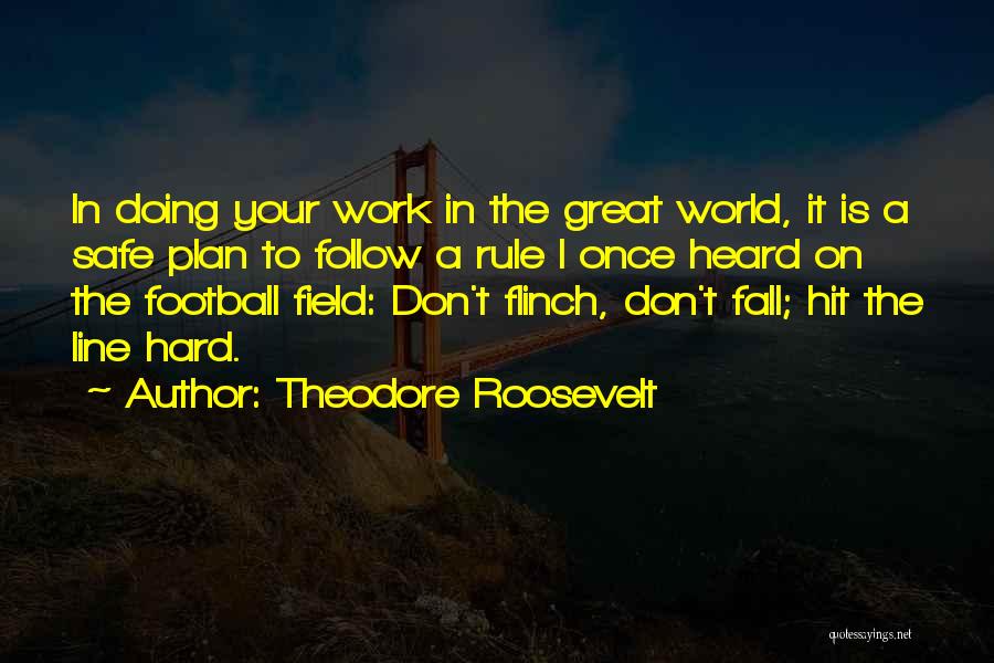 Theodore Roosevelt Quotes: In Doing Your Work In The Great World, It Is A Safe Plan To Follow A Rule I Once Heard