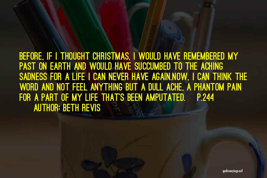 Beth Revis Quotes: Before, If I Thought Christmas, I Would Have Remembered My Past On Earth And Would Have Succumbed To The Aching