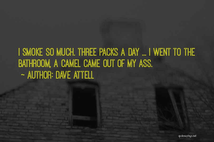Dave Attell Quotes: I Smoke So Much. Three Packs A Day ... I Went To The Bathroom, A Camel Came Out Of My