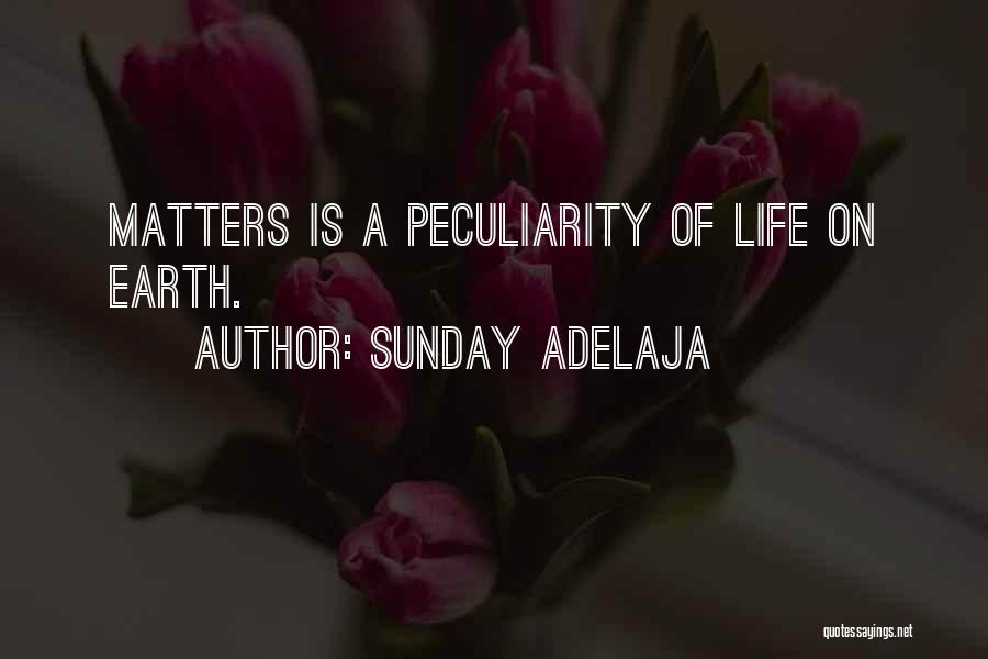 Sunday Adelaja Quotes: Matters Is A Peculiarity Of Life On Earth.