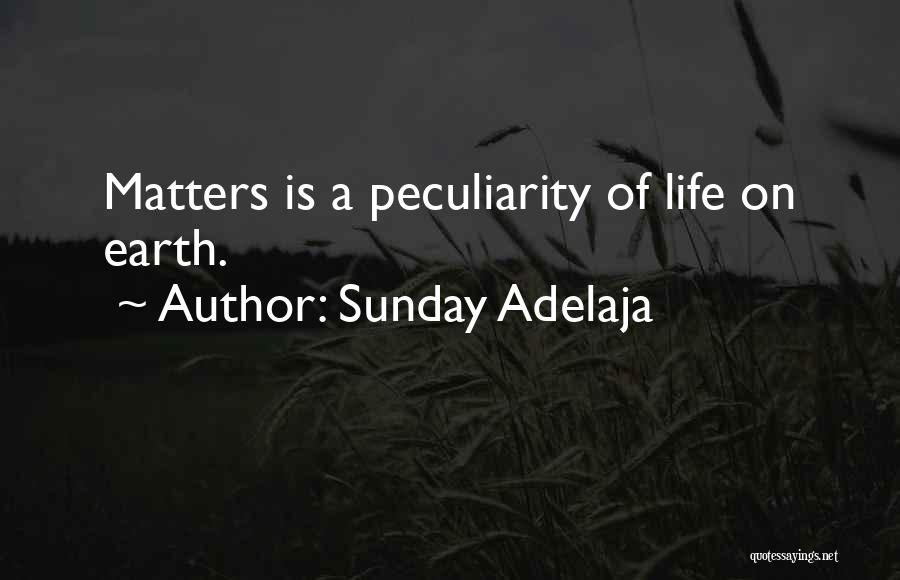 Sunday Adelaja Quotes: Matters Is A Peculiarity Of Life On Earth.