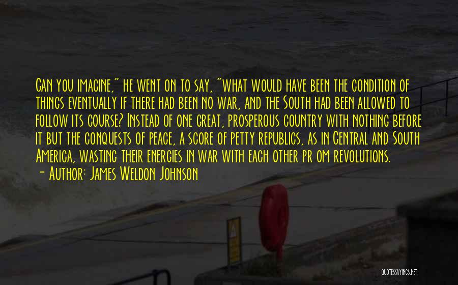 James Weldon Johnson Quotes: Can You Imagine, He Went On To Say, What Would Have Been The Condition Of Things Eventually If There Had