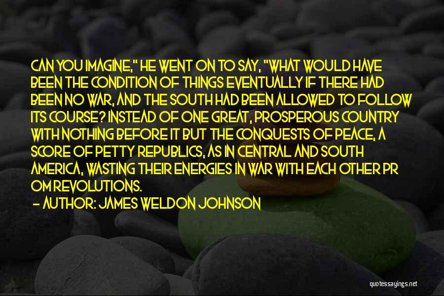 James Weldon Johnson Quotes: Can You Imagine, He Went On To Say, What Would Have Been The Condition Of Things Eventually If There Had