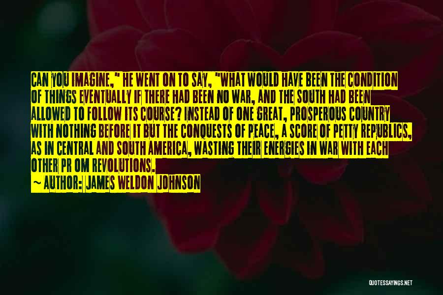 James Weldon Johnson Quotes: Can You Imagine, He Went On To Say, What Would Have Been The Condition Of Things Eventually If There Had