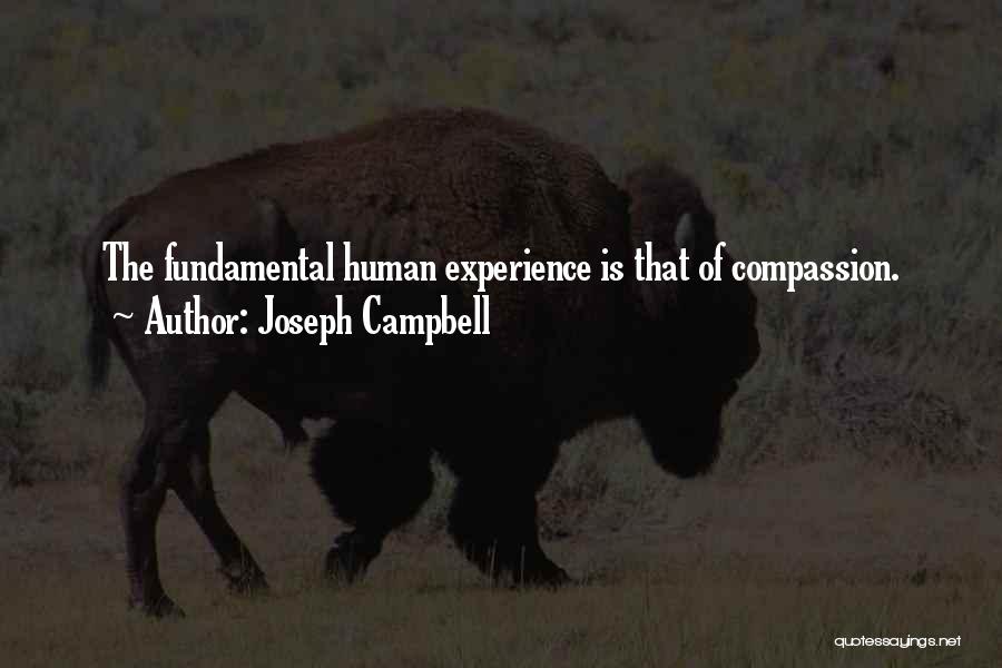 Joseph Campbell Quotes: The Fundamental Human Experience Is That Of Compassion.
