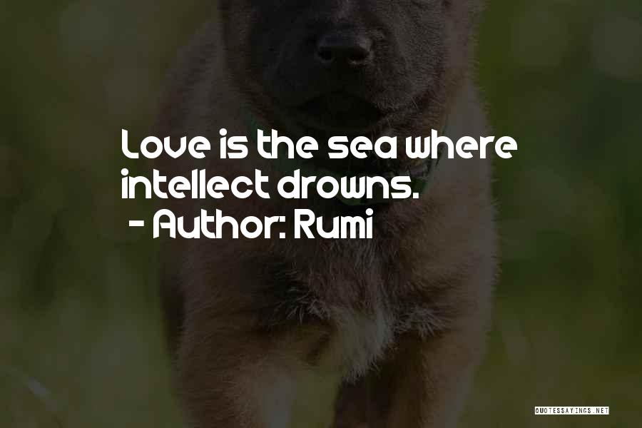 Rumi Quotes: Love Is The Sea Where Intellect Drowns.