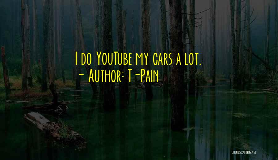 T-Pain Quotes: I Do Youtube My Cars A Lot.