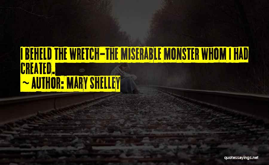 Mary Shelley Quotes: I Beheld The Wretch-the Miserable Monster Whom I Had Created.