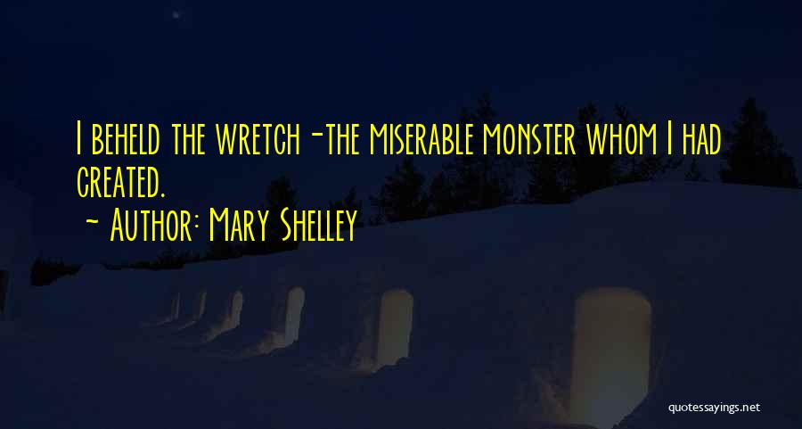 Mary Shelley Quotes: I Beheld The Wretch-the Miserable Monster Whom I Had Created.