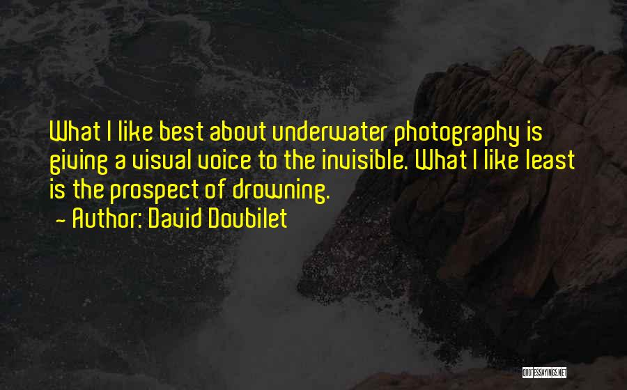 David Doubilet Quotes: What I Like Best About Underwater Photography Is Giving A Visual Voice To The Invisible. What I Like Least Is