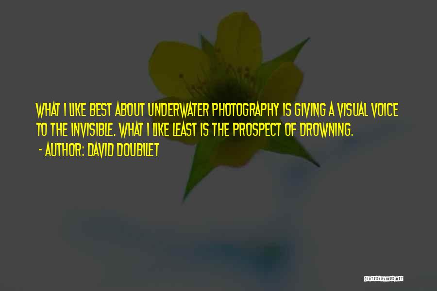 David Doubilet Quotes: What I Like Best About Underwater Photography Is Giving A Visual Voice To The Invisible. What I Like Least Is