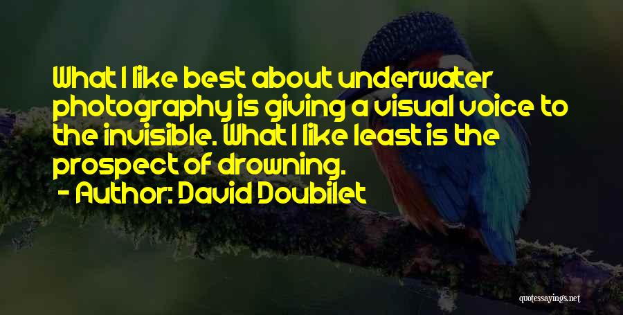 David Doubilet Quotes: What I Like Best About Underwater Photography Is Giving A Visual Voice To The Invisible. What I Like Least Is