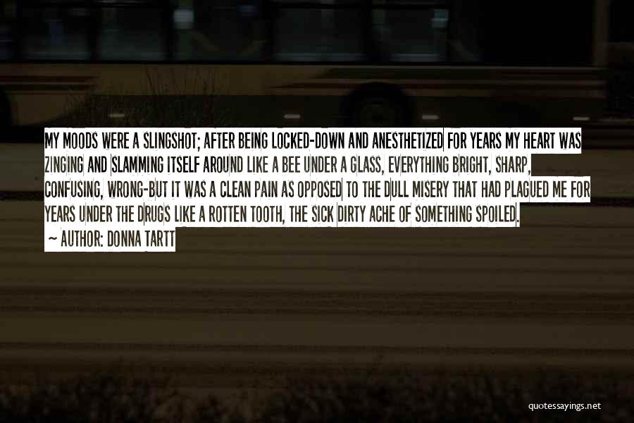 Donna Tartt Quotes: My Moods Were A Slingshot; After Being Locked-down And Anesthetized For Years My Heart Was Zinging And Slamming Itself Around