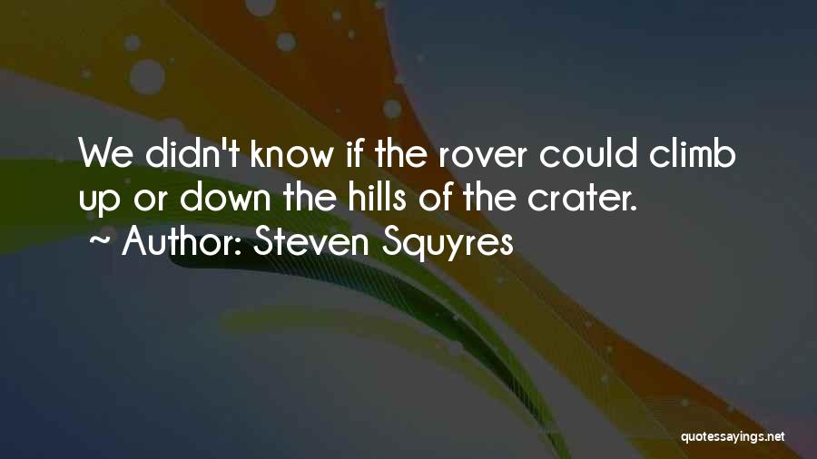 Steven Squyres Quotes: We Didn't Know If The Rover Could Climb Up Or Down The Hills Of The Crater.