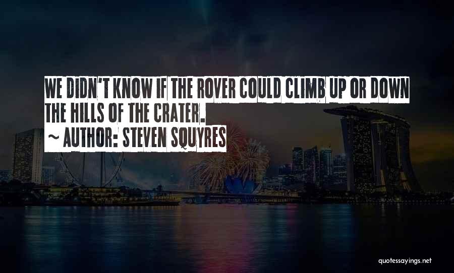 Steven Squyres Quotes: We Didn't Know If The Rover Could Climb Up Or Down The Hills Of The Crater.