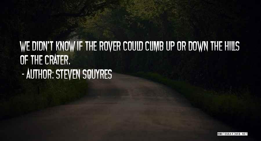 Steven Squyres Quotes: We Didn't Know If The Rover Could Climb Up Or Down The Hills Of The Crater.