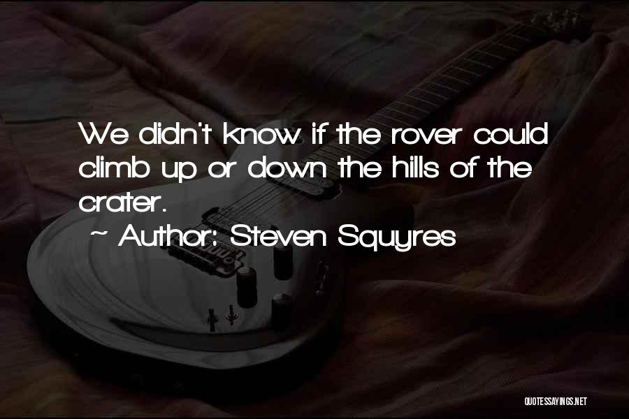 Steven Squyres Quotes: We Didn't Know If The Rover Could Climb Up Or Down The Hills Of The Crater.