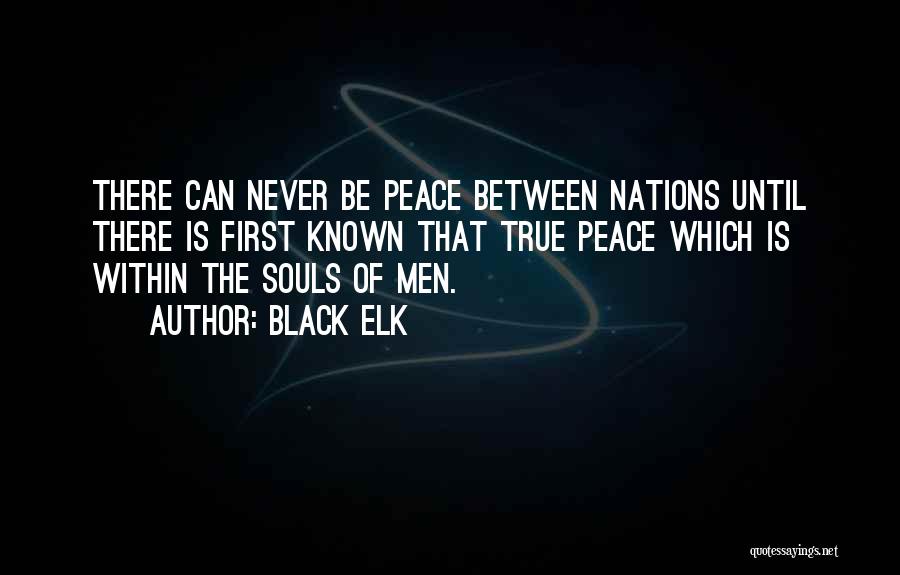 Black Elk Quotes: There Can Never Be Peace Between Nations Until There Is First Known That True Peace Which Is Within The Souls