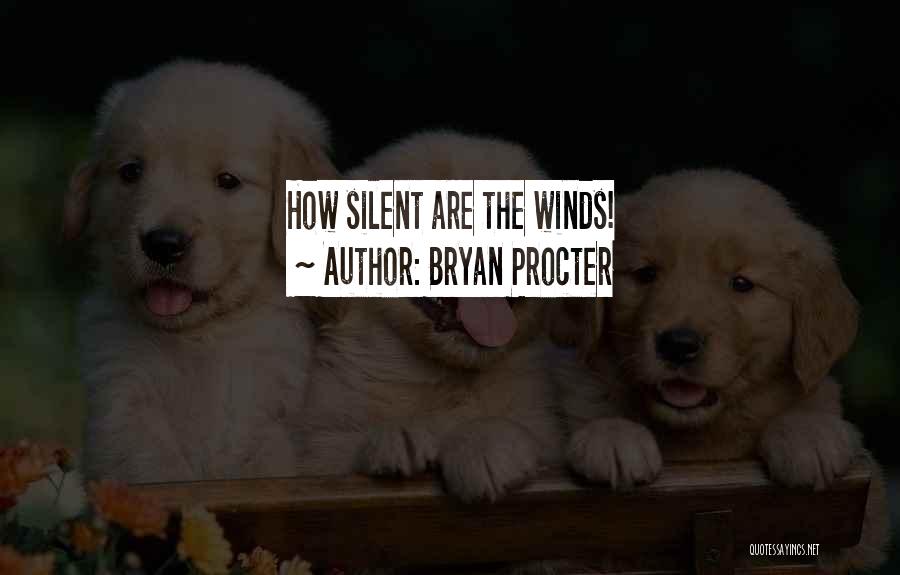 Bryan Procter Quotes: How Silent Are The Winds!