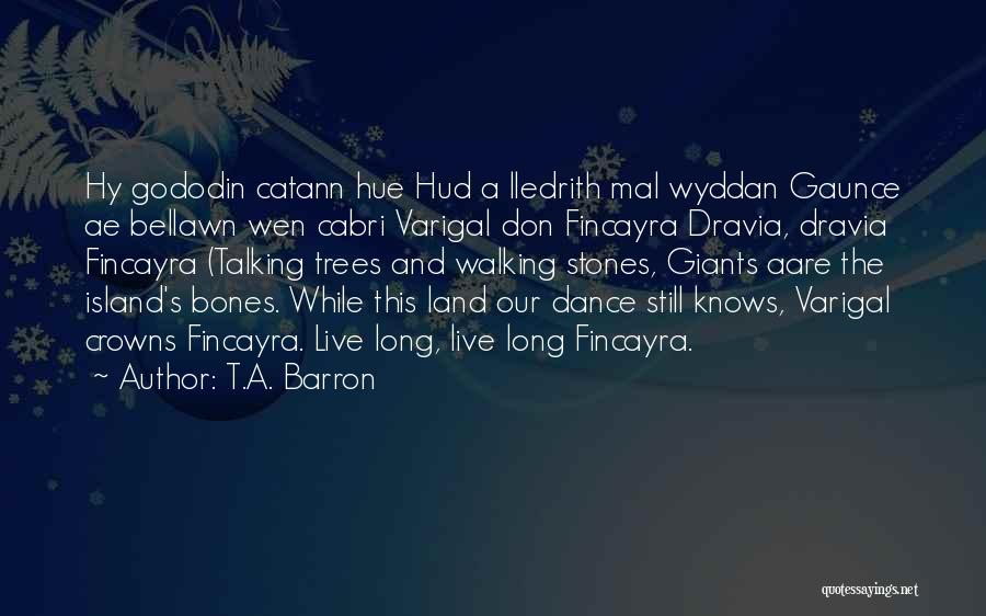 T.A. Barron Quotes: Hy Gododin Catann Hue Hud A Lledrith Mal Wyddan Gaunce Ae Bellawn Wen Cabri Varigal Don Fincayra Dravia, Dravia Fincayra