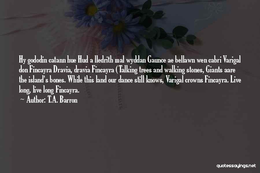 T.A. Barron Quotes: Hy Gododin Catann Hue Hud A Lledrith Mal Wyddan Gaunce Ae Bellawn Wen Cabri Varigal Don Fincayra Dravia, Dravia Fincayra