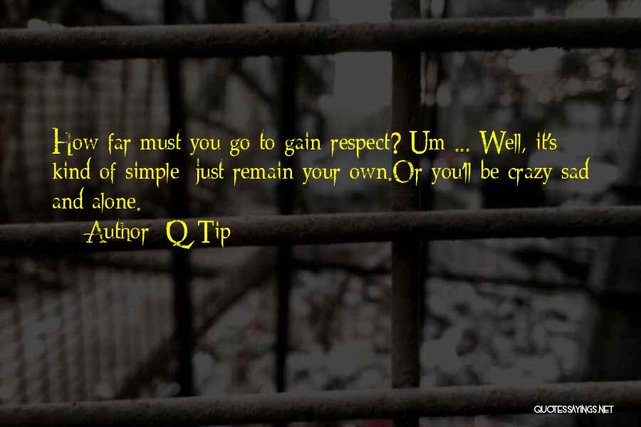 Q-Tip Quotes: How Far Must You Go To Gain Respect? Um ... Well, It's Kind Of Simple: Just Remain Your Own.or You'll
