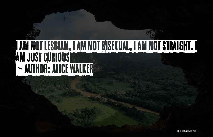 Alice Walker Quotes: I Am Not Lesbian, I Am Not Bisexual, I Am Not Straight. I Am Just Curious