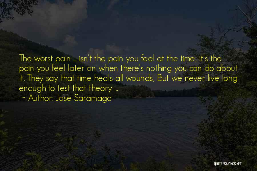 Jose Saramago Quotes: The Worst Pain ... Isn't The Pain You Feel At The Time, It's The Pain You Feel Later On When