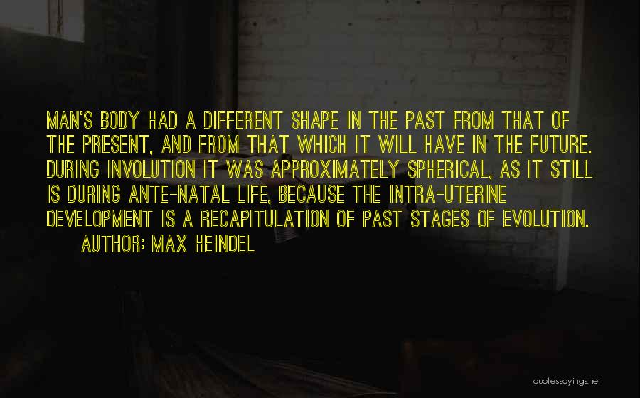 Max Heindel Quotes: Man's Body Had A Different Shape In The Past From That Of The Present, And From That Which It Will