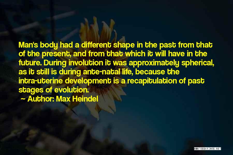 Max Heindel Quotes: Man's Body Had A Different Shape In The Past From That Of The Present, And From That Which It Will