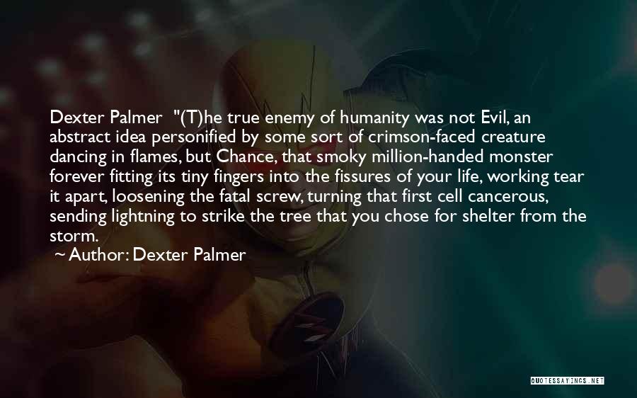 Dexter Palmer Quotes: Dexter Palmer (t)he True Enemy Of Humanity Was Not Evil, An Abstract Idea Personified By Some Sort Of Crimson-faced Creature