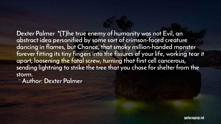 Dexter Palmer Quotes: Dexter Palmer (t)he True Enemy Of Humanity Was Not Evil, An Abstract Idea Personified By Some Sort Of Crimson-faced Creature