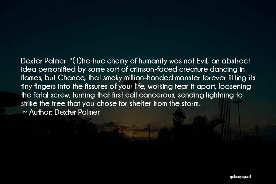 Dexter Palmer Quotes: Dexter Palmer (t)he True Enemy Of Humanity Was Not Evil, An Abstract Idea Personified By Some Sort Of Crimson-faced Creature