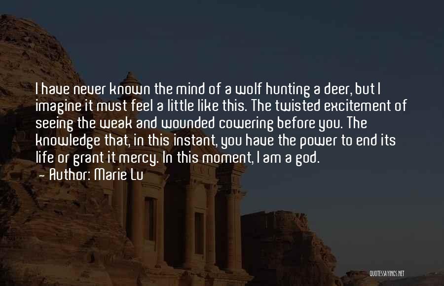 Marie Lu Quotes: I Have Never Known The Mind Of A Wolf Hunting A Deer, But I Imagine It Must Feel A Little