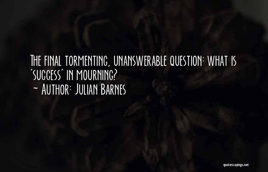 Julian Barnes Quotes: The Final Tormenting, Unanswerable Question: What Is 'success' In Mourning?