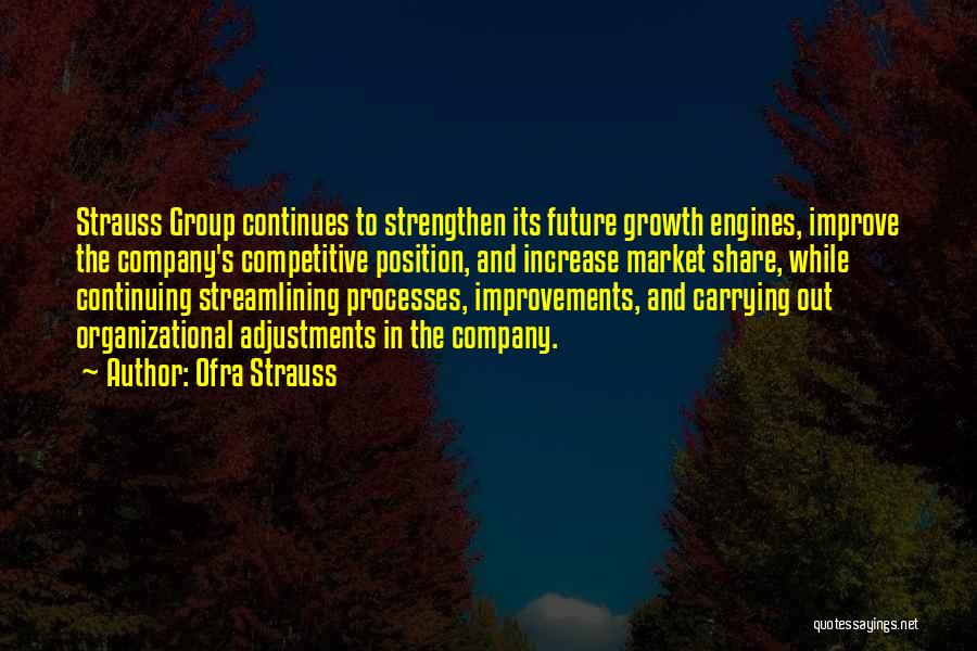 Ofra Strauss Quotes: Strauss Group Continues To Strengthen Its Future Growth Engines, Improve The Company's Competitive Position, And Increase Market Share, While Continuing