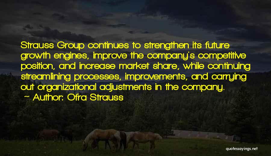 Ofra Strauss Quotes: Strauss Group Continues To Strengthen Its Future Growth Engines, Improve The Company's Competitive Position, And Increase Market Share, While Continuing