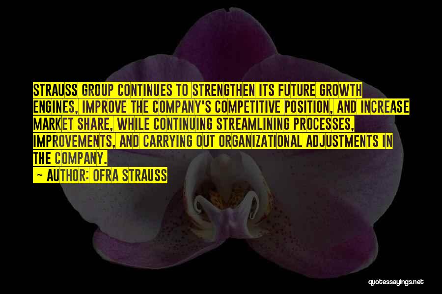 Ofra Strauss Quotes: Strauss Group Continues To Strengthen Its Future Growth Engines, Improve The Company's Competitive Position, And Increase Market Share, While Continuing