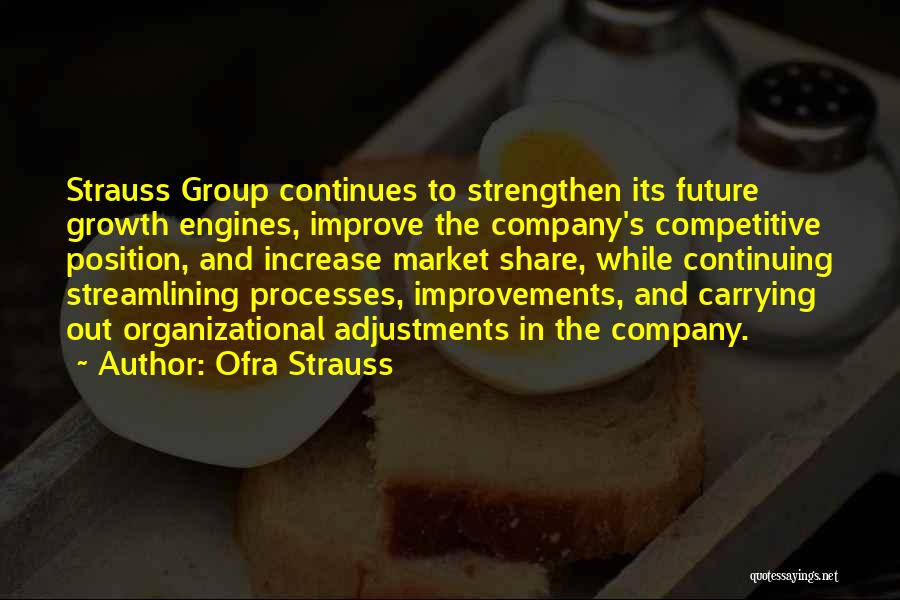 Ofra Strauss Quotes: Strauss Group Continues To Strengthen Its Future Growth Engines, Improve The Company's Competitive Position, And Increase Market Share, While Continuing