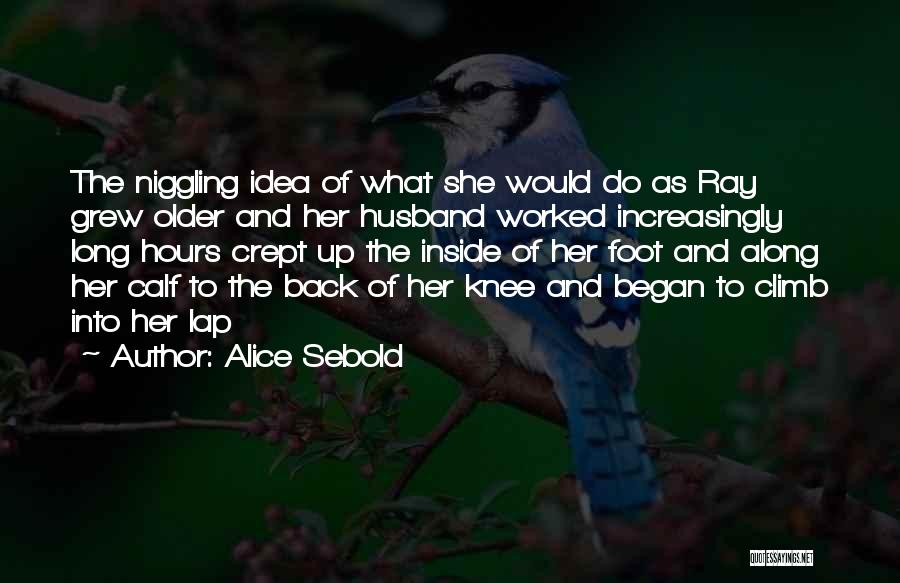 Alice Sebold Quotes: The Niggling Idea Of What She Would Do As Ray Grew Older And Her Husband Worked Increasingly Long Hours Crept