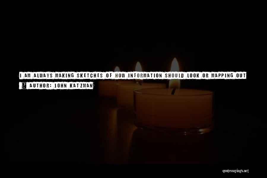 John Katzman Quotes: I Am Always Making Sketches Of How Information Should Look Or Mapping Out A Marketing Campaign. When I Present My