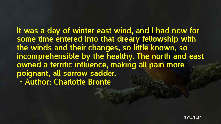 Charlotte Bronte Quotes: It Was A Day Of Winter East Wind, And I Had Now For Some Time Entered Into That Dreary Fellowship