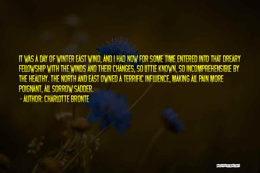 Charlotte Bronte Quotes: It Was A Day Of Winter East Wind, And I Had Now For Some Time Entered Into That Dreary Fellowship