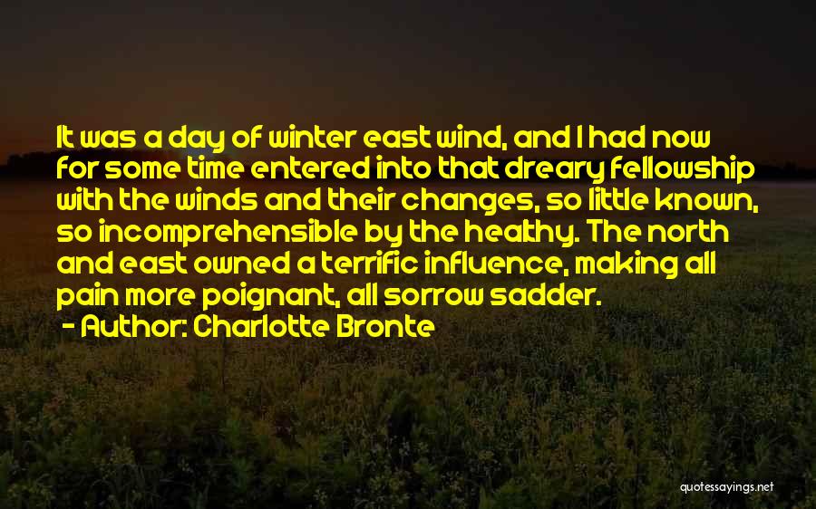 Charlotte Bronte Quotes: It Was A Day Of Winter East Wind, And I Had Now For Some Time Entered Into That Dreary Fellowship