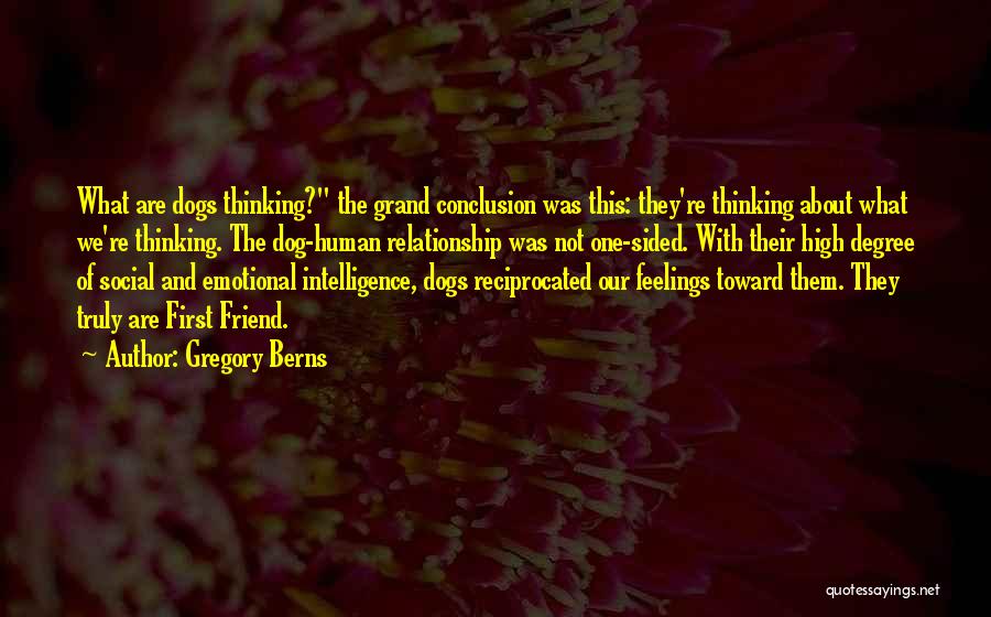 Gregory Berns Quotes: What Are Dogs Thinking? The Grand Conclusion Was This: They're Thinking About What We're Thinking. The Dog-human Relationship Was Not