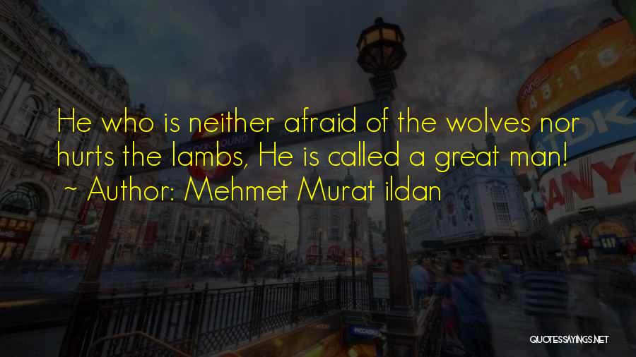 Mehmet Murat Ildan Quotes: He Who Is Neither Afraid Of The Wolves Nor Hurts The Lambs, He Is Called A Great Man!